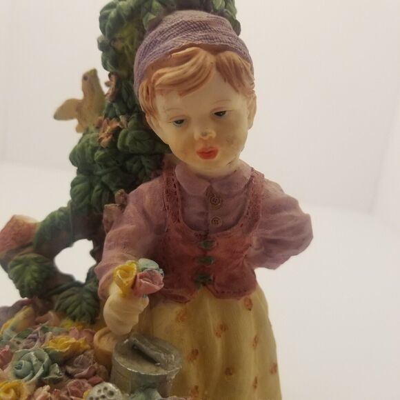 Vintage Marlo Collection Town Flower Girl Cart Birds - Picture 5 of 7